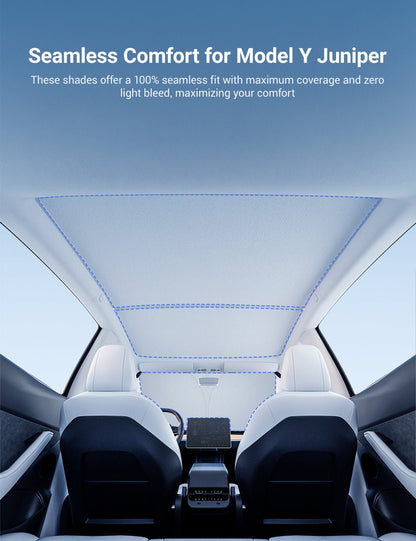 Summer Comfort Pack: Roof & Windshield Shades for Model Y Juniper Tesery Official Store