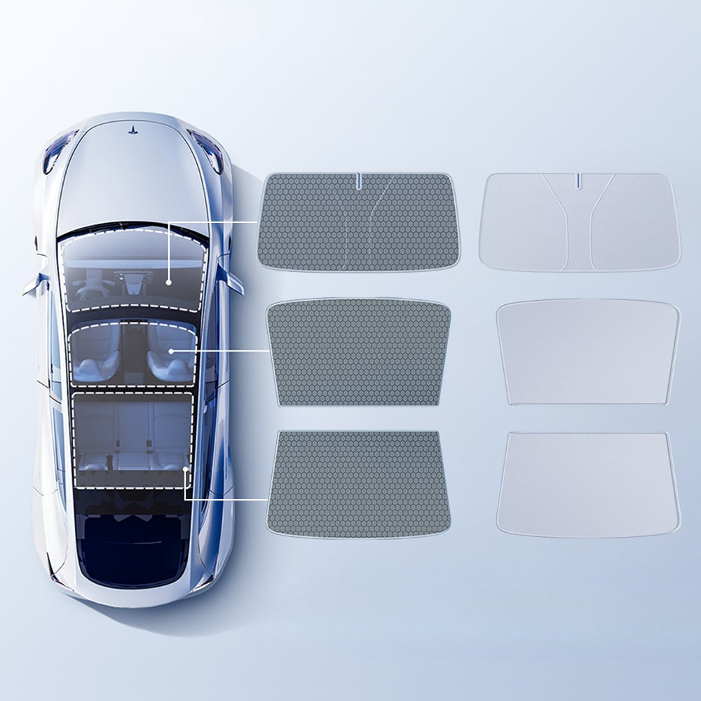 Summer Comfort Pack: Roof & Windshield Shades for Model Y Juniper Tesery Official Store