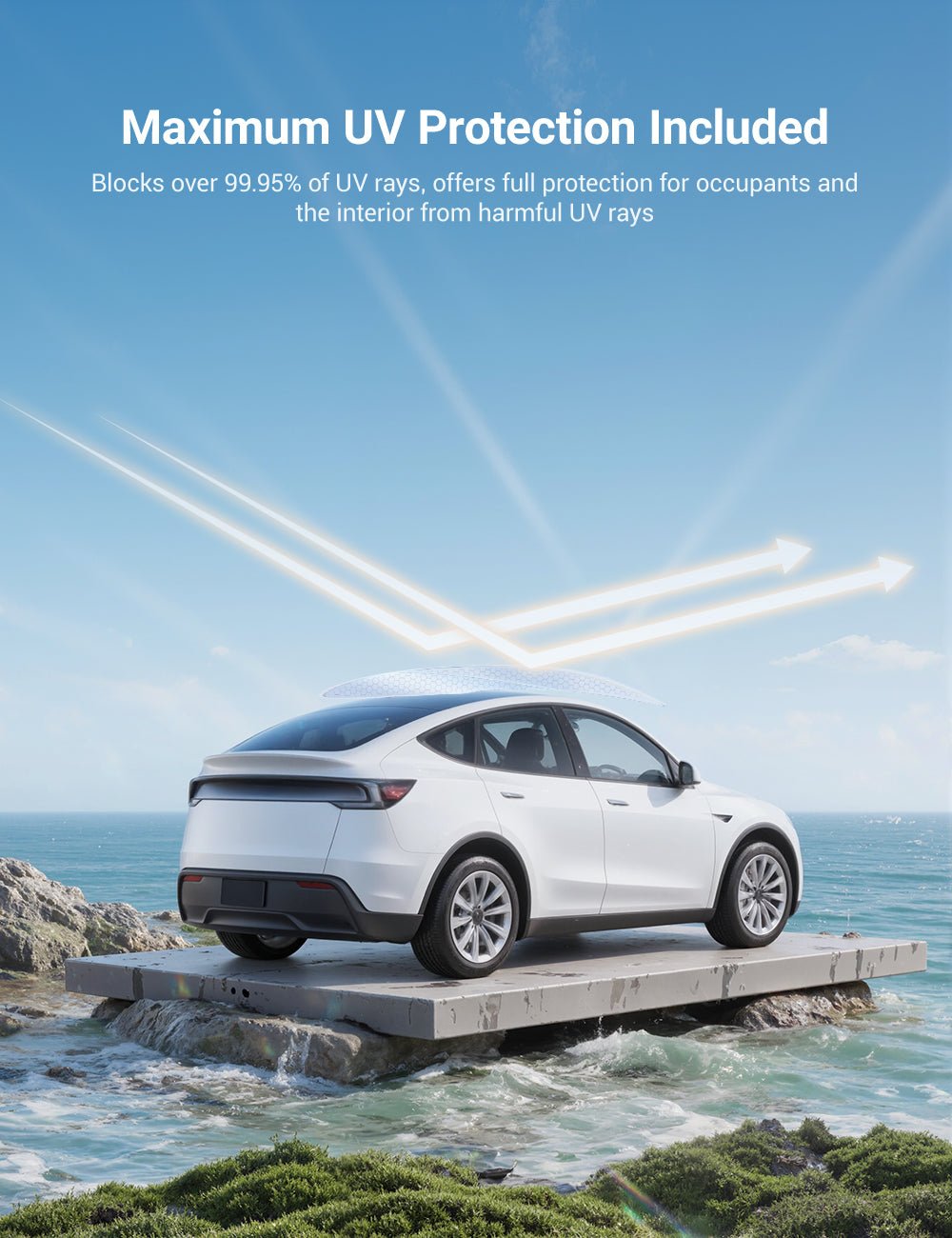 Summer Comfort Pack: Roof & Windshield Shades for Model Y Juniper Tesery Official Store