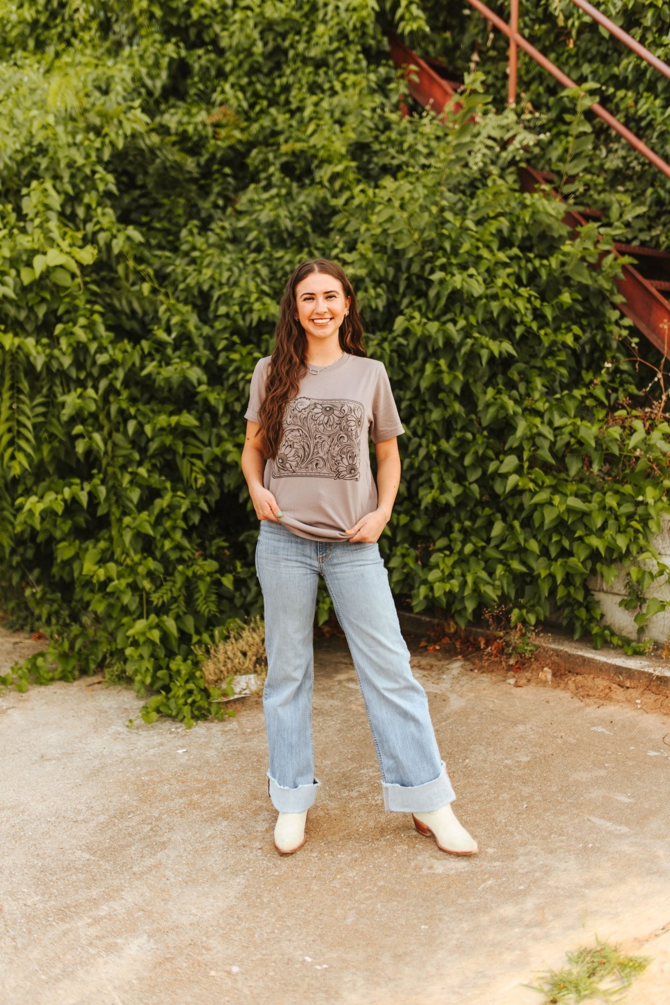 Sunflower Engraved Graphic Tee Wild Junkie