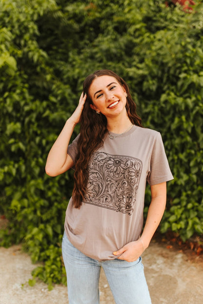Sunflower Engraved Graphic Tee Wild Junkie