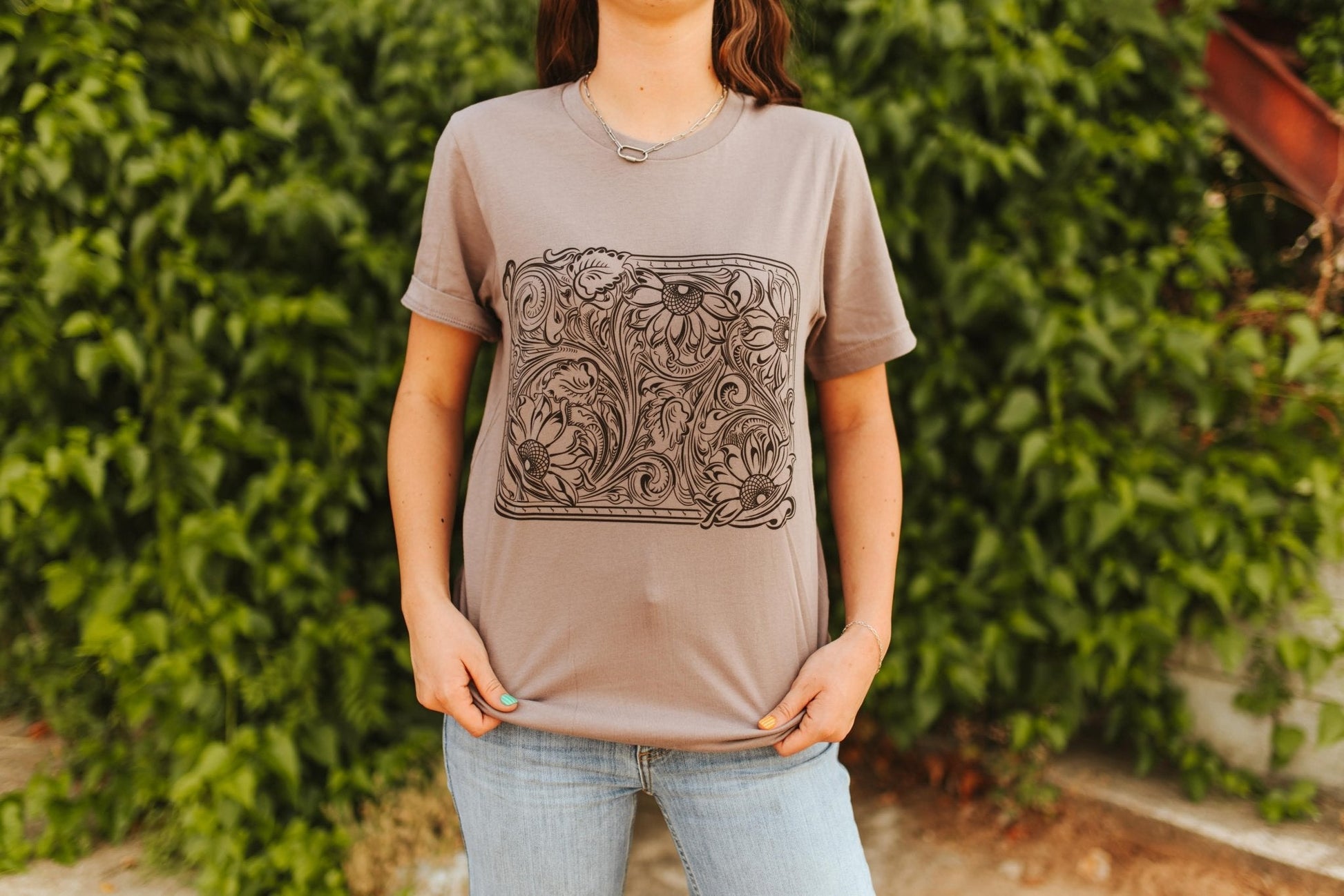 Sunflower Engraved Graphic Tee Wild Junkie
