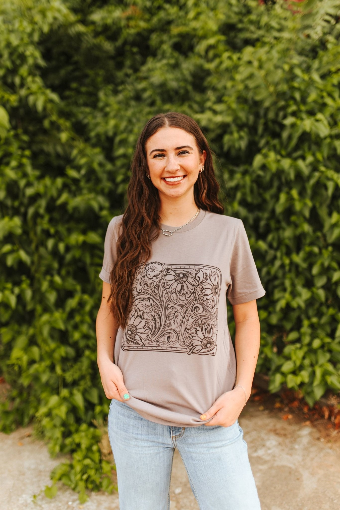 Sunflower Engraved Graphic Tee Wild Junkie