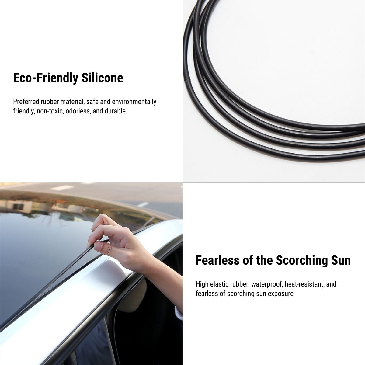 Sunroof Rubber Seal Wind Noise Reduction Kit for Model 3 | Easy Snap-In Tesery Official Store