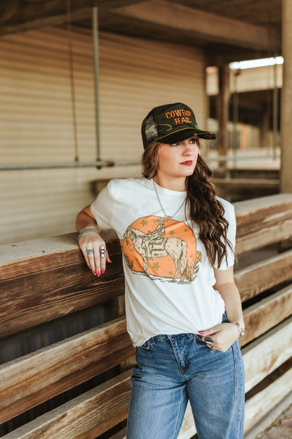Sunset Cowgirl Rider Graphic Tee Wild Junkie