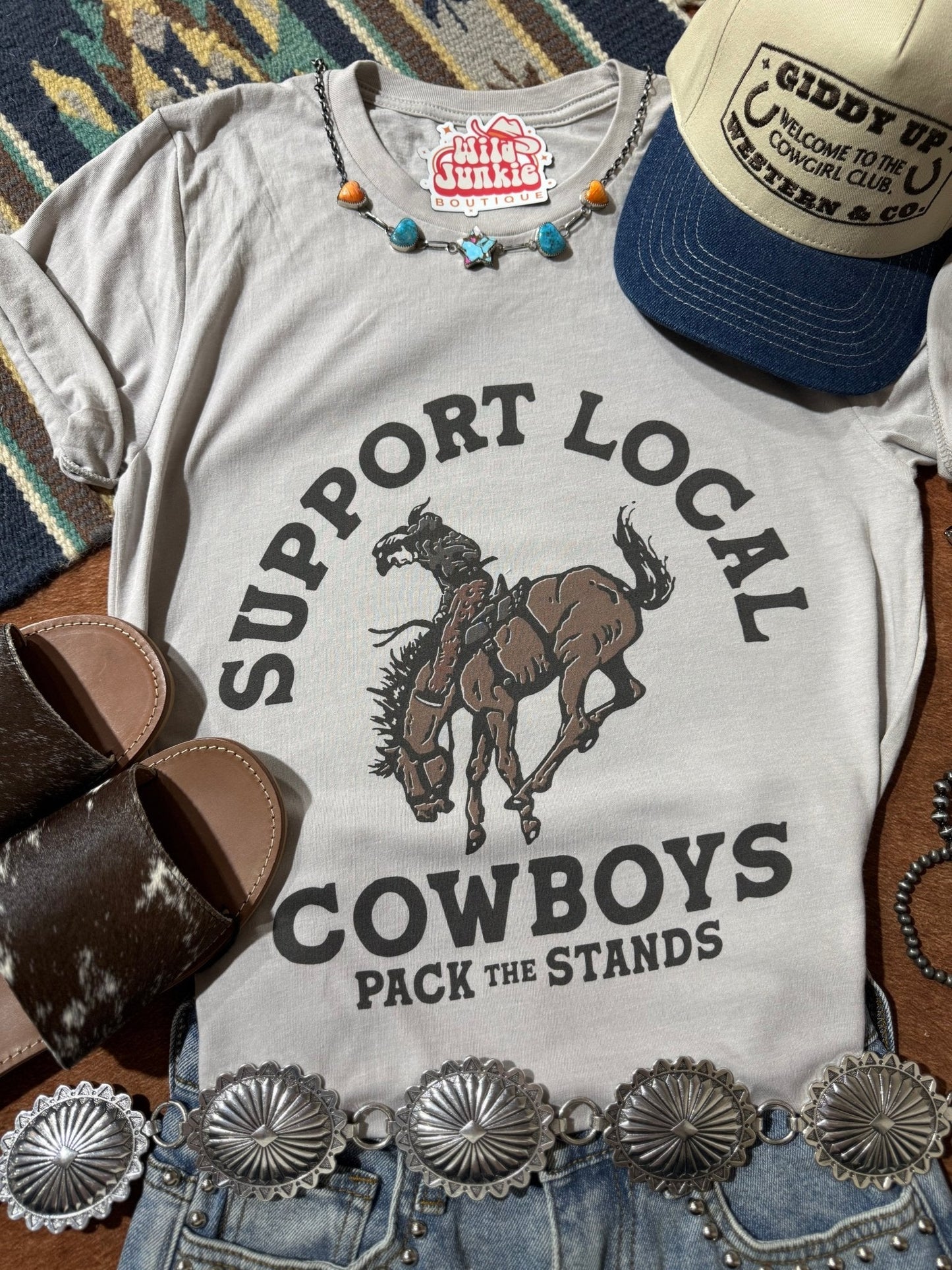 Support Local Cowboys Graphic Tee Wild Junkie