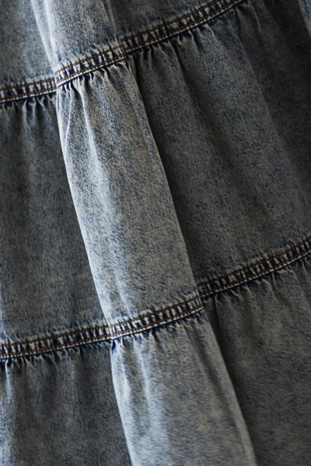 SIMPLE STATEMENT DENIM MIDI SKIRT Flying Tomato