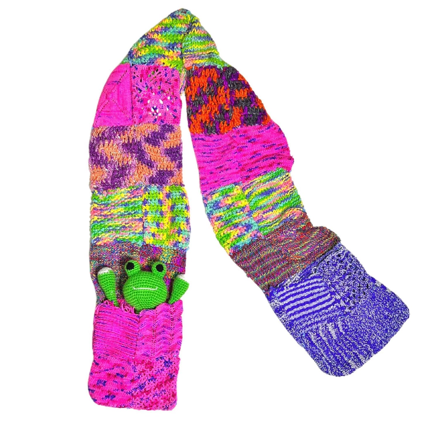 Swatch-tastic Patchwork Scarf with Pockets Pattern
