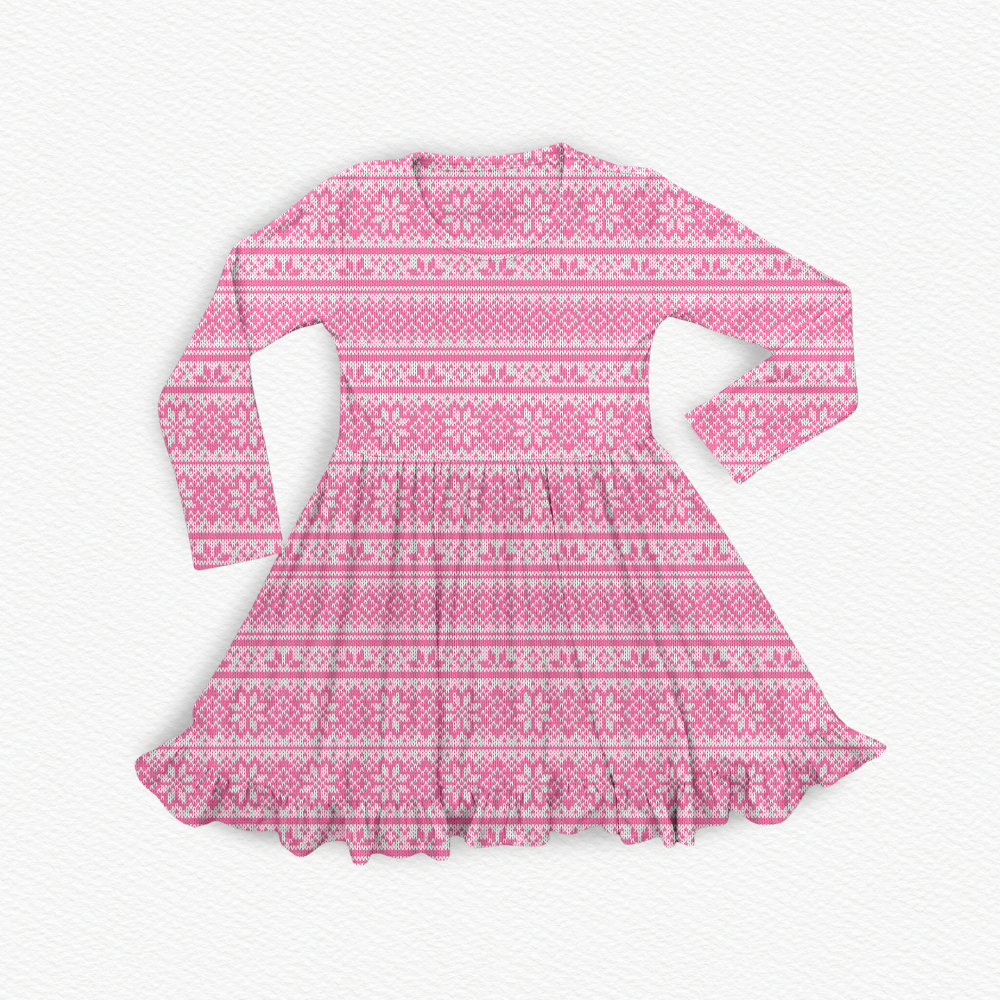 Luxe Ribbed Knit Twirl Dress -Peppermint Pink Always In Bloom Clothing Co