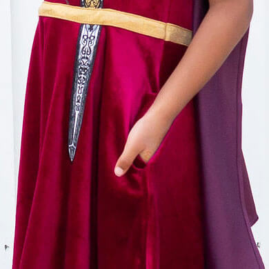 Sword and Cape Ballerina Style Short Sleeve Dress with Pockets Princess Awesome & Boy Wonder