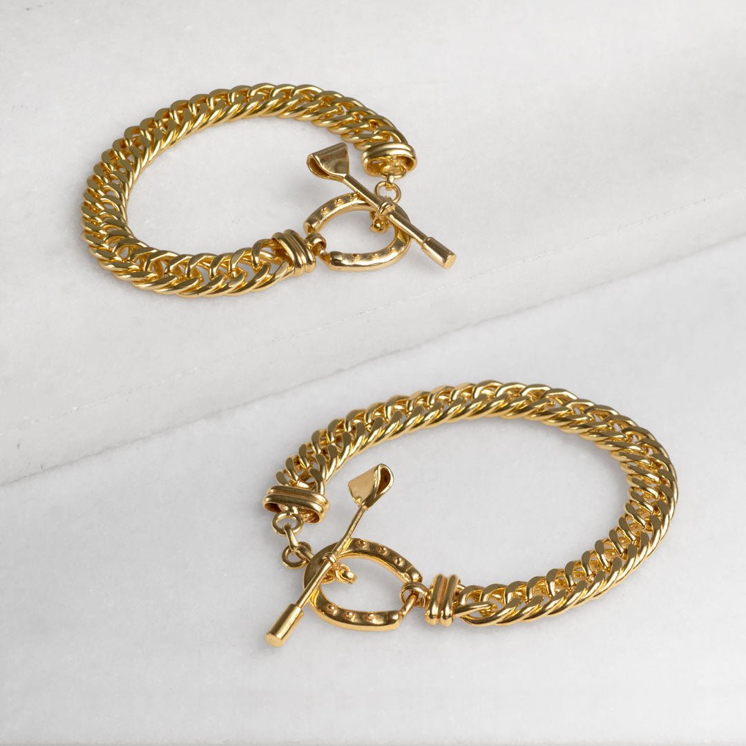 Cavaletti - T Bar Horseshoe Clasp Bracelet in Gold Urban-Equestrian
