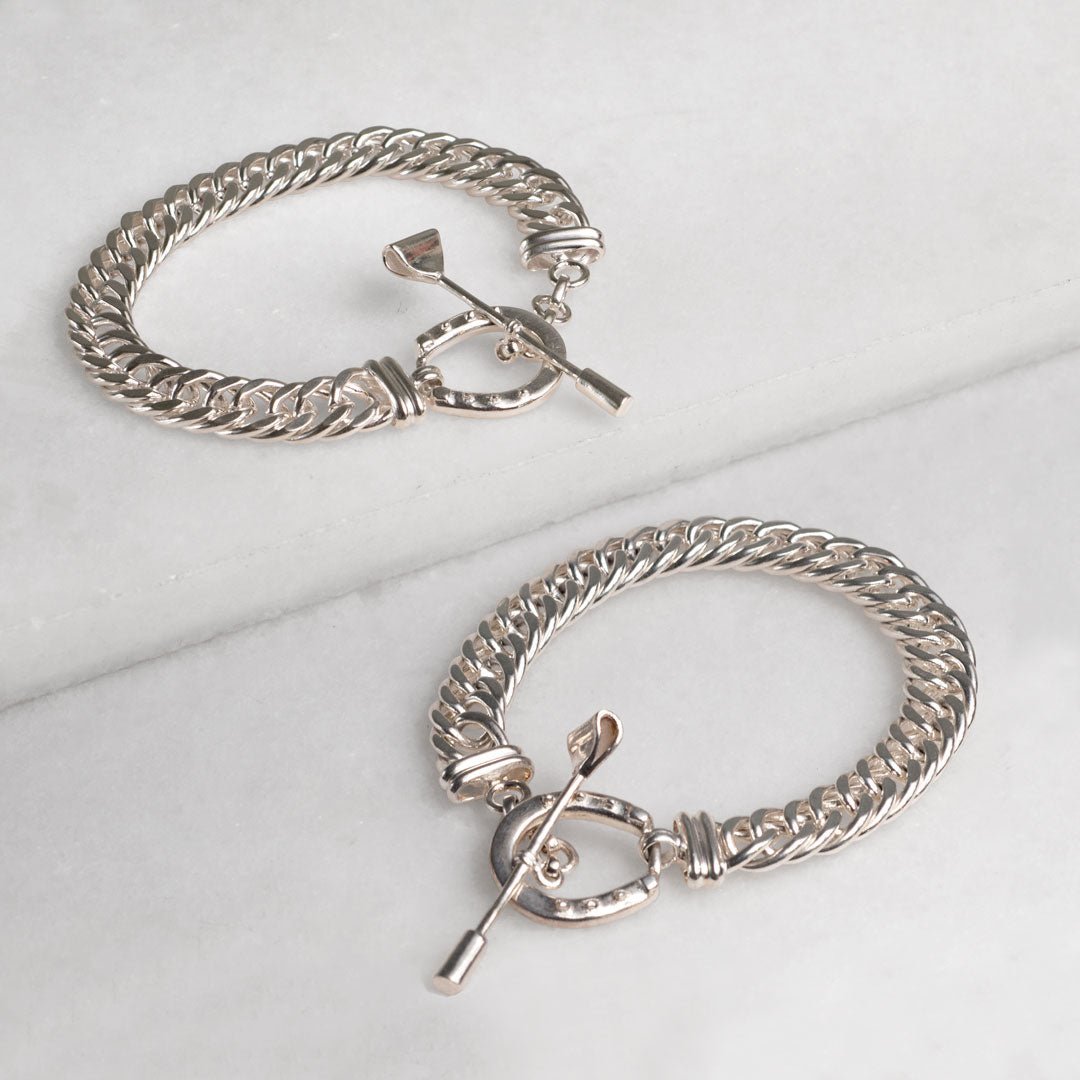 Cavaletti - T Bar Horseshoe Clasp Bracelet in Silver Urban-Equestrian