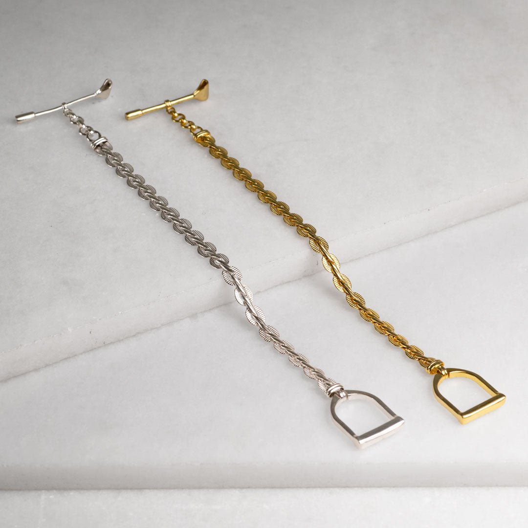 Portia T-Bar Horseshoe Bracelet in Gold Urban-Equestrian