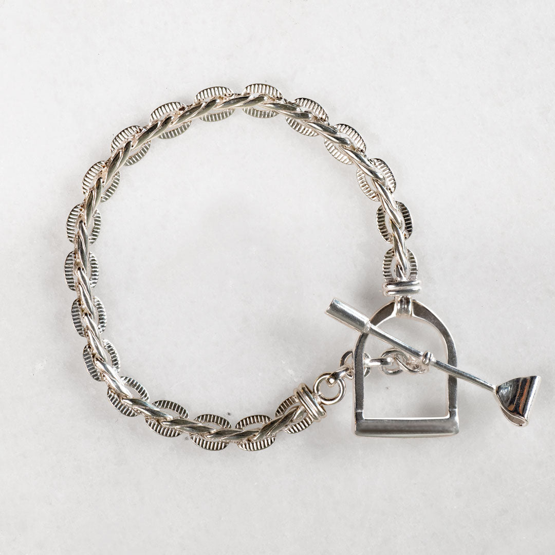Portia T-Bar Horseshoe Bracelet in Silver Urban-Equestrian