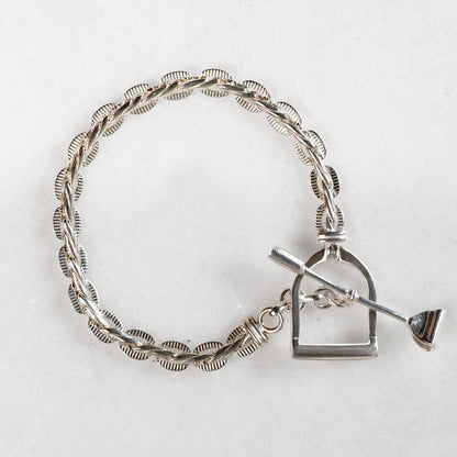 Portia T-Bar Horseshoe Bracelet in Silver Urban-Equestrian