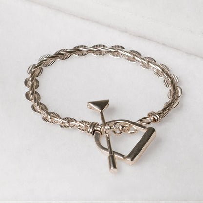 Portia T-Bar Horseshoe Bracelet in Silver Urban-Equestrian
