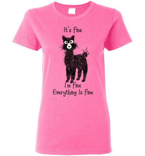 t-shirt: Alpaca I'm Fine Ladies Short-Sleeve Purely Alpaca