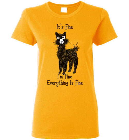 t-shirt: Alpaca I'm Fine Ladies Short-Sleeve Purely Alpaca