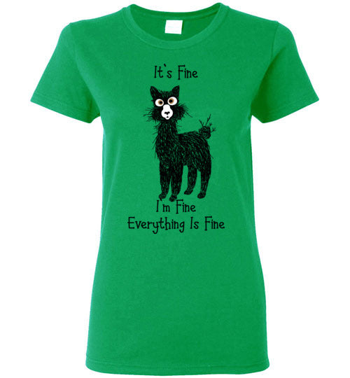 t-shirt: Alpaca I'm Fine Ladies Short-Sleeve Purely Alpaca