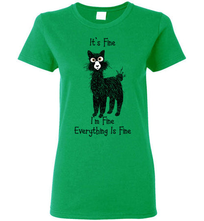 t-shirt: Alpaca I'm Fine Ladies Short-Sleeve Purely Alpaca