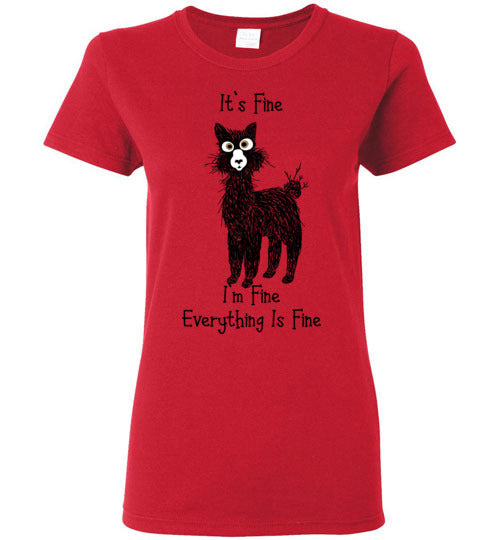 t-shirt: Alpaca I'm Fine Ladies Short-Sleeve Purely Alpaca