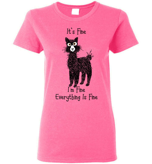 t-shirt: Alpaca I'm Fine Ladies Short-Sleeve Purely Alpaca