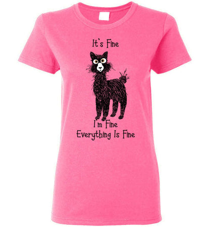 t-shirt: Alpaca I'm Fine Ladies Short-Sleeve Purely Alpaca