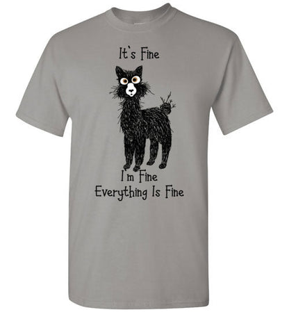 t-shirt: Alpaca I'm Fine Short-Sleeve Purely Alpaca
