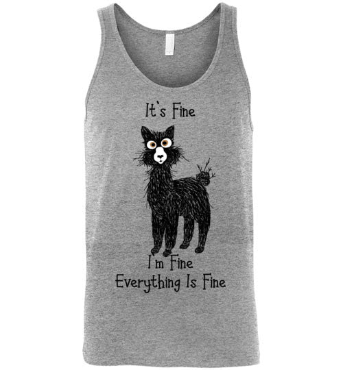 t-shirt: Alpaca I'm Fine Unisex Tank Purely Alpaca