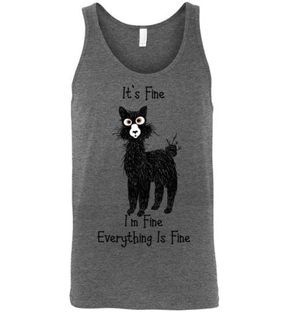 t-shirt: Alpaca I'm Fine Unisex Tank Purely Alpaca