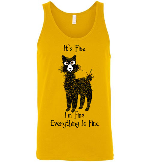 t-shirt: Alpaca I'm Fine Unisex Tank Purely Alpaca