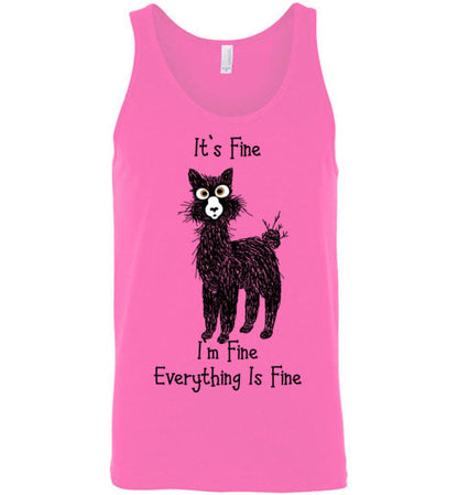 t-shirt: Alpaca I'm Fine Unisex Tank Purely Alpaca