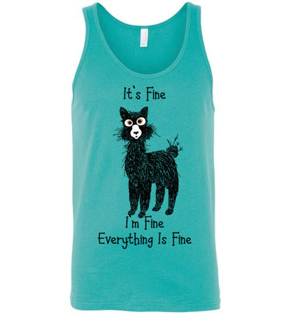 t-shirt: Alpaca I'm Fine Unisex Tank Purely Alpaca