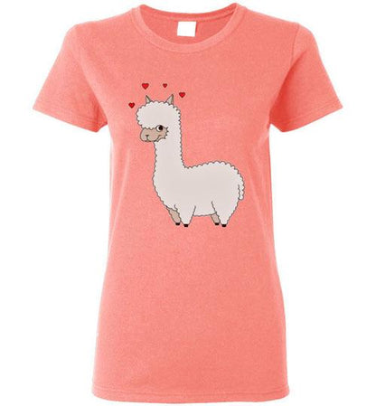 t-shirt: Alpaca Love Gildan Ladies Short-Sleeve Purely Alpaca