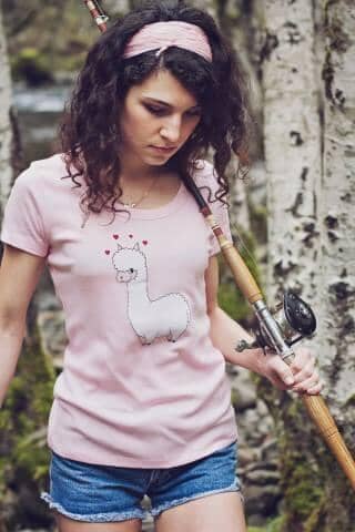 t-shirt: Alpaca Love Gildan Ladies Short-Sleeve Purely Alpaca