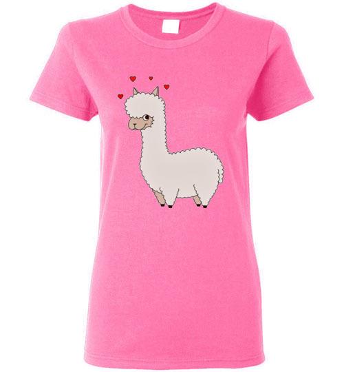 t-shirt: Alpaca Love Gildan Ladies Short-Sleeve Purely Alpaca