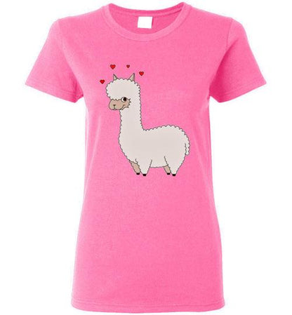 t-shirt: Alpaca Love Gildan Ladies Short-Sleeve Purely Alpaca