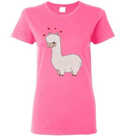 t-shirt: Alpaca Love Gildan Ladies Short-Sleeve Purely Alpaca