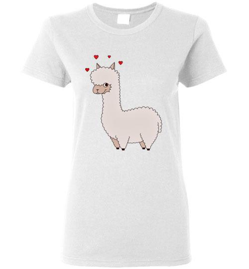 t-shirt: Alpaca Love Gildan Ladies Short-Sleeve Purely Alpaca