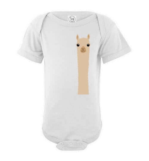 t-shirt: Alpaca Watching Custom Order - Infant Bodysuit Purely Alpaca