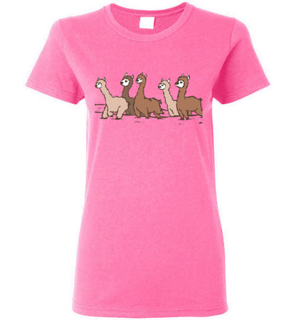 t-shirt: Curious Alpacas Gildan Ladies Short-Sleeve Purely Alpaca