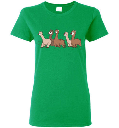 t-shirt: Curious Alpacas Gildan Ladies Short-Sleeve Purely Alpaca