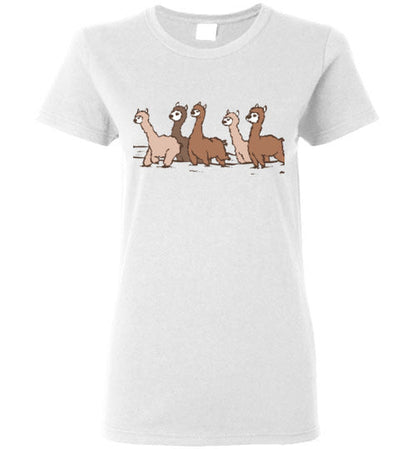 t-shirt: Curious Alpacas Gildan Ladies Short-Sleeve Purely Alpaca