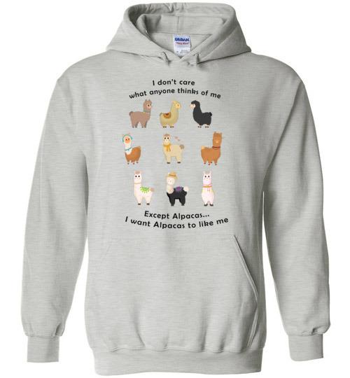 I Want Alpacas to Like Me Gildan Heavy Blend Hoodie Purely Alpaca