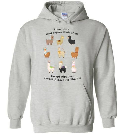 I Want Alpacas to Like Me Gildan Heavy Blend Hoodie Purely Alpaca