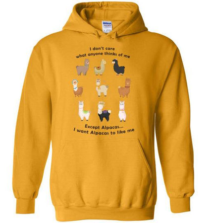 I Want Alpacas to Like Me Gildan Heavy Blend Hoodie Purely Alpaca