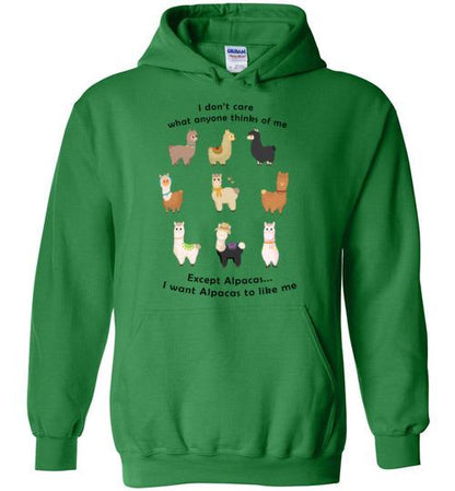 I Want Alpacas to Like Me Gildan Heavy Blend Hoodie Purely Alpaca