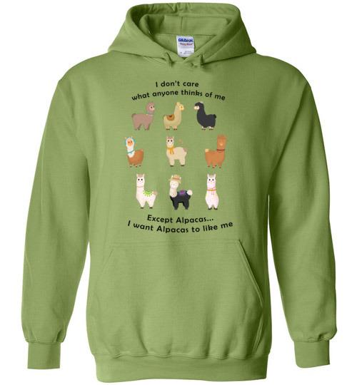 I Want Alpacas to Like Me Gildan Heavy Blend Hoodie Purely Alpaca