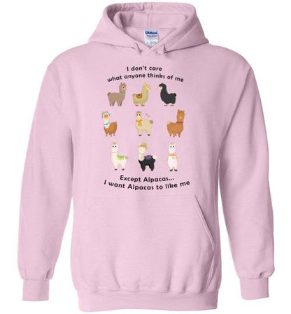 I Want Alpacas to Like Me Gildan Heavy Blend Hoodie Purely Alpaca