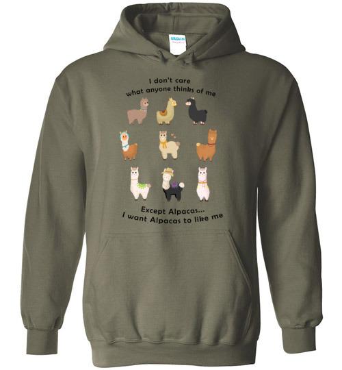 I Want Alpacas to Like Me Gildan Heavy Blend Hoodie Purely Alpaca